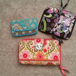 3 Vera Bradley wallets